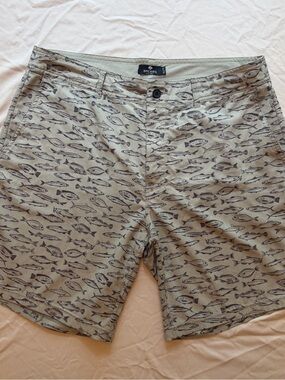 Sperry Fish-Patterned Men's Shorts/Quick-Dry Swim Trunks, size XXL